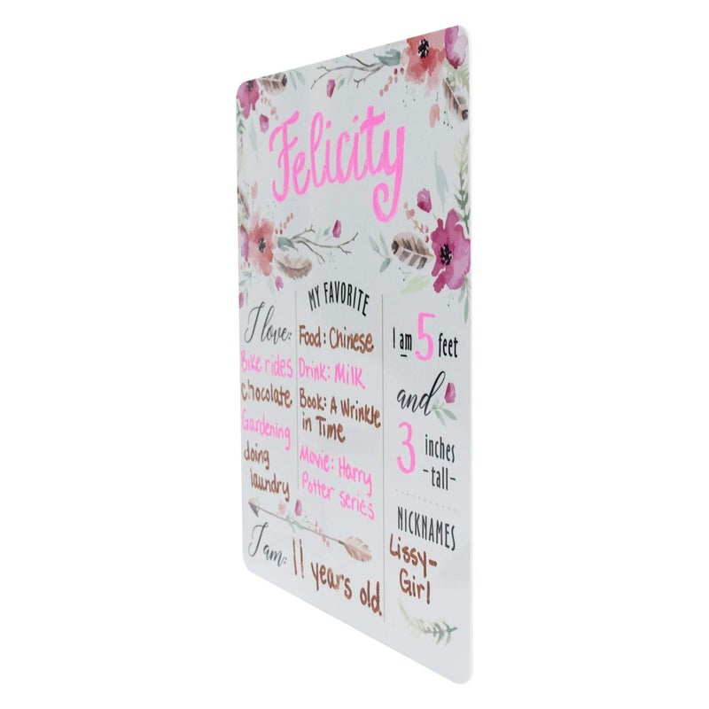 Canopy Street 12" x 10" Confetti Birthday Sign/Milestone Whiteboard Style Photo Prop/Reusable Birthday Dry Erase Board - Image 3